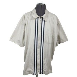 Vintage 90s Gap full zip front pocket‎ short sleeve shirt jacket XL